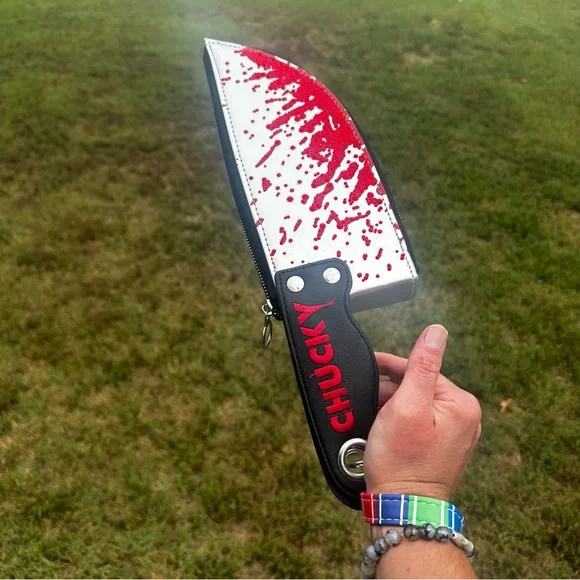 Spirit Halloween Purse Inspired by the Chucky Movie with hand placed rhinestones - Picture 6 of 10